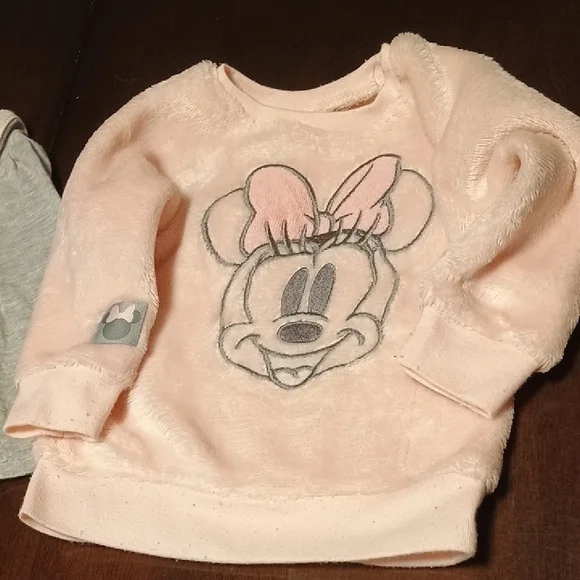 Disney Pink and Gray Minnie Mouse Baby Outfit Set - Picture 3 of 15